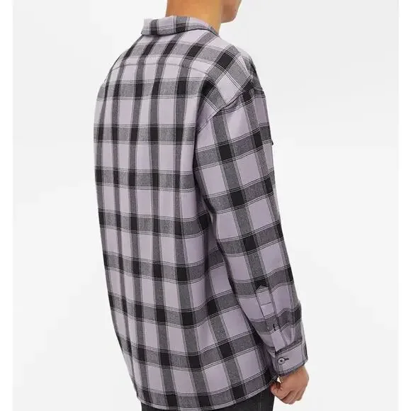 NEW AMI Men's Checked Patch Pocket Shirt Size 42 XL 100% Virgin Wool Parma Plaid